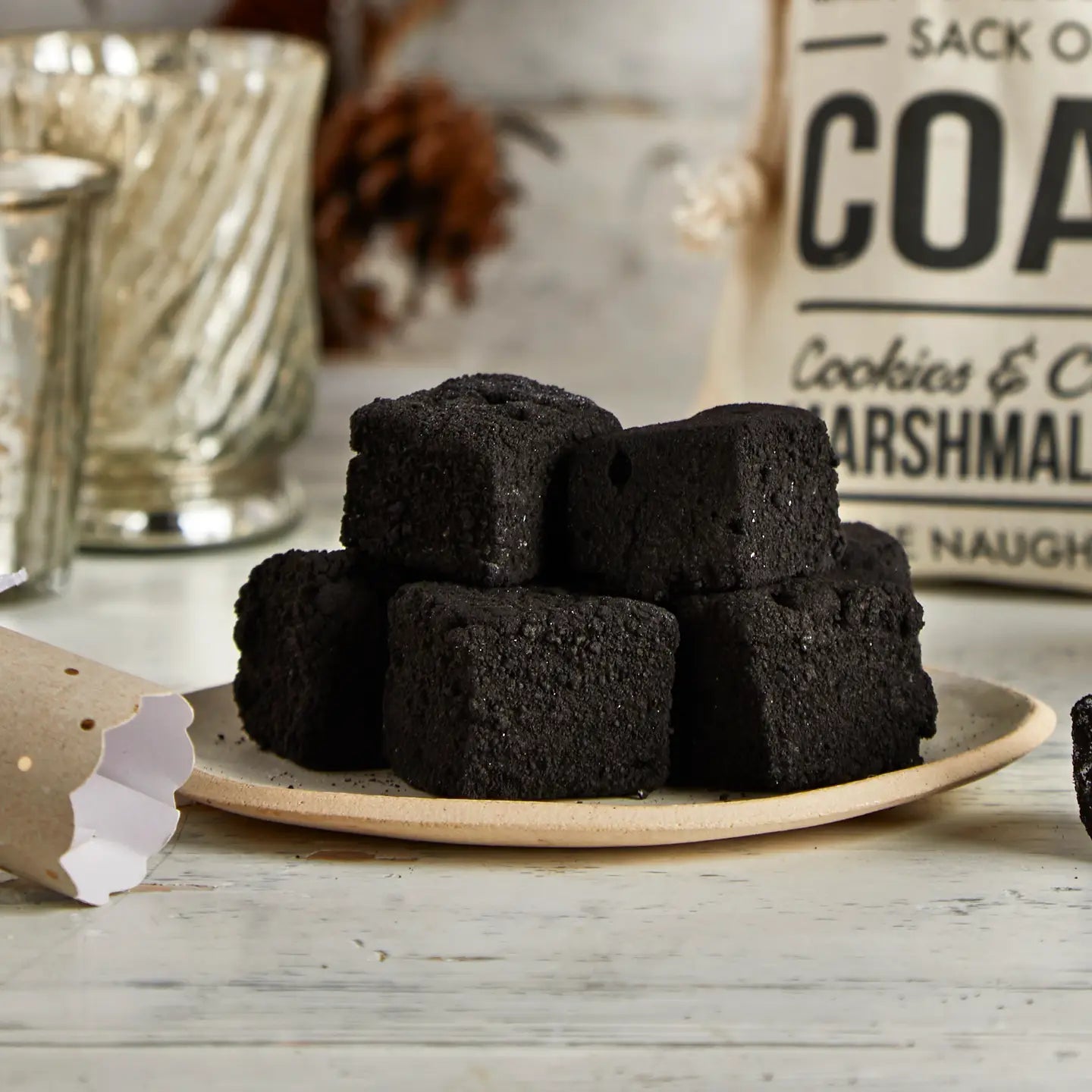 Sack of Gourmet Marshmallow Coal | Naked Marshmallow Co.